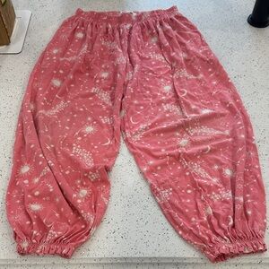 Mini Boden Pink Star Patterned Pajama Pants